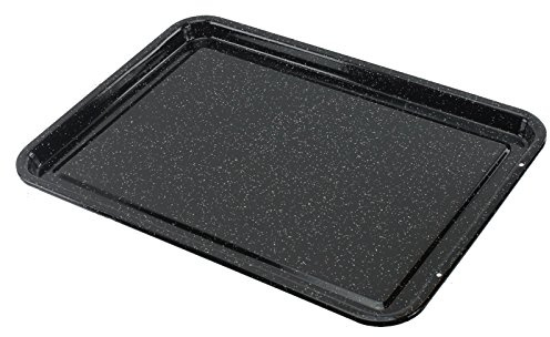 SPARES2GO Shallow Large Vitreous Enamel Raised Centre Oven Baking Tray