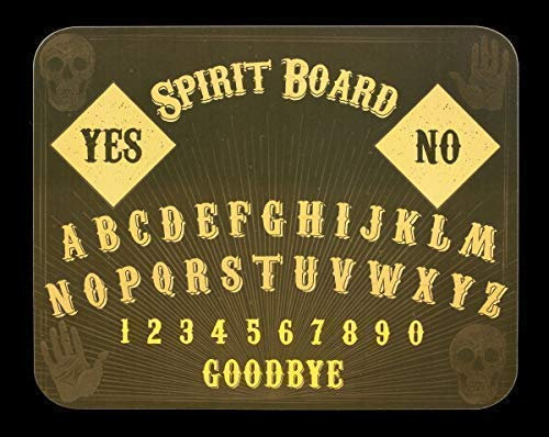 Figuren Shop GmbH Fantasy Wahrsagerbrett traditionell mit Totenkopf | Ouija-Board, Holz, inkl. Planchette