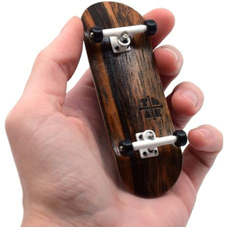 Teak Tuning 32 mm PROlific Komplettes Griffbrett – Double Vision | 32 mm x 97 mm handgefertigtes Ahornholz Deck | Pro Board Form | Polyurethanlagerräder | O-Ring Tuning