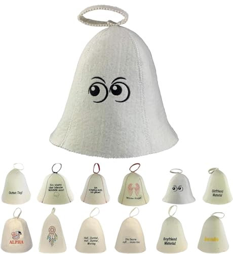 GMMH Cappello da sauna in feltro di lana – Cappello da sauna per uomo e donna, in feltro, per sauna (17-023)