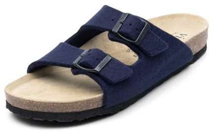 VITAFORM Pantoletten Unisex Weite H Wollfilz Marine, 49