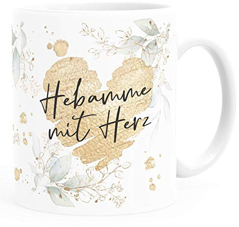 SpecialMe® Kaffee-Tasse [Wunschtext] mit Herz - soziale Berufe, Familie, Freunde kleines Dankeschön Geschenk Danke sagen Weiss Keramik-Tasse