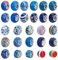 nbeads - Lote de 54 cuentas europeas con diamantes de imitación de color mixto, cristal de arcilla grande agujero encantos para bricolaje, artesanía, pulseras, collares, fabricación de joyas