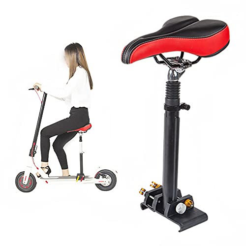 Futchoy Scooter Sattel 40-60cm Höhenverstellbar Elektroroller Sattel Sitz Stuhl aus PU& Aluminiumlegierung Sattelsitz Stoßfester Scootersitz Für E-Bike