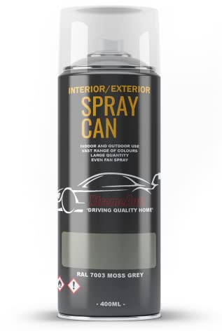 Xtremeauto Spray Paint Finish For Indoor And Outdoor Use Garden Cars Home Kitchen Bathroom Furniture Art Craft Bikes Radiators Metal Wood Plastic Glass UPVC Stone PVC RAL 7003 Moss grey