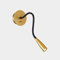 sxysxysxy Applique Souple Col de Cygne Lampe de Chevet avec Interrupteur Fonction de Rotation à 360° Lampe de Lecture Lampes murales veilleuse Blanc Chaud 3000K 3W Chambre à Coucher doré