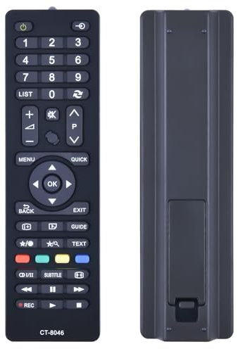 GOUYESHO CT-8046 Replaced Remote Control Suitable for Toshiba HD TV,Compatible With 24D1533DB 24D1544DG 24D1633DB 24W1633DB 24W1633DG 32L1544DG 32W1533DB 32W1534DG 32W1633DB 40L1533 40L1533DG