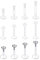 LAURITAMI 12stk 16G Klar Lippenpiercing Retainer Durchsichtig Labret Stecker Flexible Bioflex Plastik Tragus Helix Ohrstecker Piercing