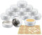 YANCAER 10 Pièces Pots en Aluminium Blanc de 15ml avec Couvercle - D41mm x H17mm Vide Ronde Cosmétiques Pot Conteneurs de Voyage pour Maquillage, Crème, Baume à Lèvres, Mini Bougies