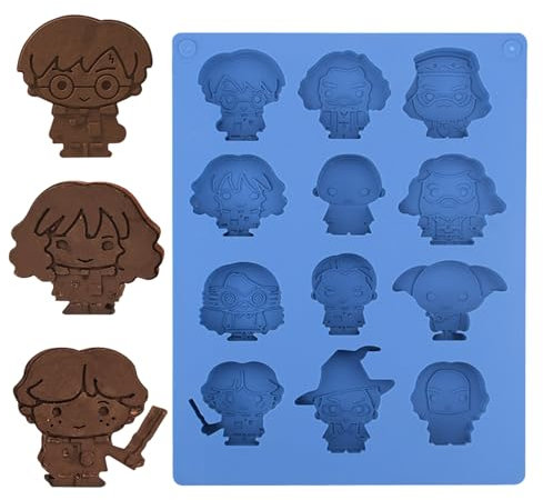 XoeLLe Moule en Silicone, Moule à Chocolat, Wizard Moule de Cuisson en Silicone, Glacons Moule, Moule a Bonbon Silicone, Antiadhésif et Réutilisable, pour Gateau Biscuits Chocolat Cuisson DIY (A)