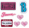 SSKHE 7 PCS Pop Singer Embroidery Applique Patches, Heart Shape Iron on Patches, Add Backing Adhesive Patches for Clothing