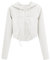 Generisch Weiser Pulli Damen Damen - und Wintermode mit Kapuze und Reißverschluss, Strickjacke Anime Uhr (White, M)