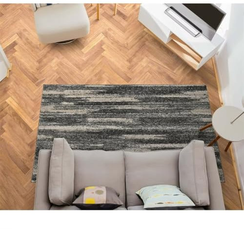 SUNYRDSM Schreibtisch Teppich Teppich Büro 200X300CM Grauer Abstrakter Wohnzimmer-Studienteppich, geräuschreduzierend, pflegeleicht Kinderzimmer Teppiche