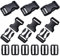 CMBBZZY 6 Sets 25mm Plastic Side Release Buckles with Tri Glide Sliders, Adjustable Slide Buckle for Backpack, Handbag, Luggage, Strap - Black