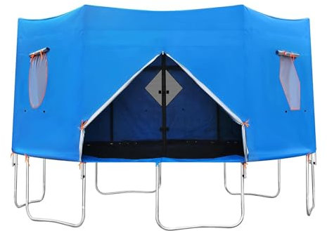 Generisch Trampolinzelt, Wasserdichter Trampolin Sonnenschutz mit Fenster Oberlicht Trampolin üBerdachung, für 6 6ft 8ft 10ft 12ft 14ft Trampolin(6FT-6 Pole)