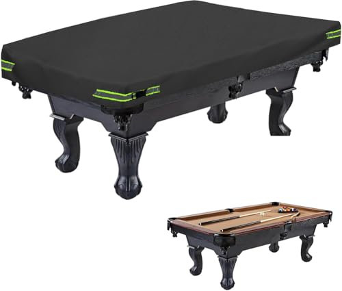 Funda para Mesa de Billar 8 Pies, 600D Impermeable Heavy Duty, Protecci贸n UV y Antirayados para Muebles de Billar y Snooker - 8 Ft