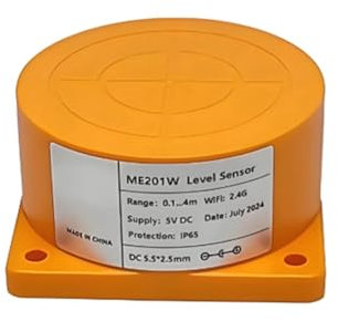 Yominerr Tuya Smart WiFi Ultraschall Wasserstandsmesser Sensor Echtzeit-Benachrichtigungen App-Steuerung für IOS & Android EU-Stecker