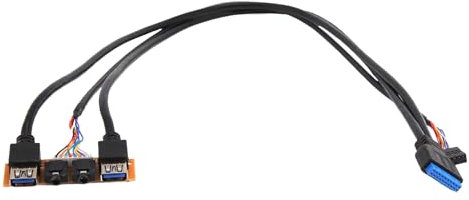 Kueohse 60 CM Panneau du BoîTier USB3.0 + USB3.0 + HD Audio Jack Ports Carte D'E/S + Interne USB Ligne de Lunette Bricolage