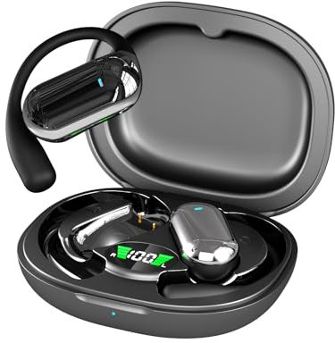 Ecouteurs Bluetooth sans Fil Sport, Écouteur Conduction Osseuse Bluetooth 5.4 Oreillette sans Fil avec HiFi Stéréo & Étanche IPX5, 90H Casque Conduction Osseuse Bluetooth Ecouteur Running Sport