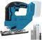 TALOEYH - Seghetto alternativo compatibile con batteria Makita da 18 V, utensile per sega a batteria senza fili, motore brushless, 2900 giri/min, tagli smussati a 45°, luce LED con regolazione