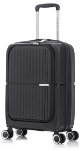 Preston Morgan Rolling Laptop case Super Lightweight Business Travel Suitcase on 4 Wheels and Built in TSA Lock | Black