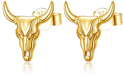 HOOHWE 925 Sterling Silber Tier Ohrringe Meerschweinchen/Fuchs Ohrstecker Hypoallergener Tier Schmuck Geschenke für Frauen Mädchen