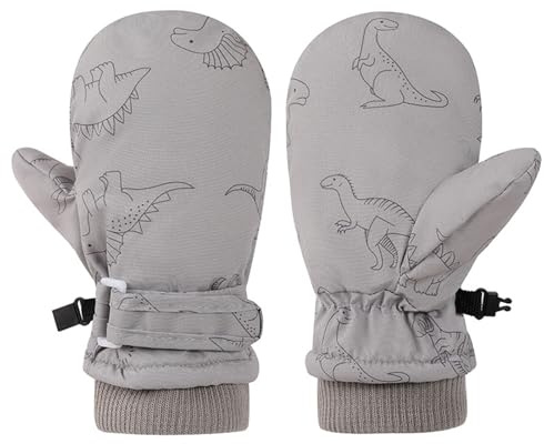 Muorruo gants de neige pour enfants en bas âge, moufles imperméables pour enfants en bas âge, gants de ski, moufles doublées en polaire pour enfants, gants d'hiver pour garçons et filles, M
