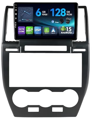 MSD 6G+128G Octa-Core - 9 Pulgada Autoradio para Land Rover Freelander 2 (2007-2012) | Android 15 GPS Navi Radio | CarPlay Android Auto Dab 4G Dual-Band WLAN Volante DSP | Cámara Mic | 2 DIN