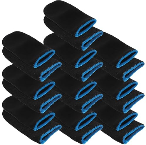 HONMEET 10 Pares de Fundas para Dedos de Nylon Transpirables y Ligeras para Juegos en Móviles Protección contra Sudor y Reducción de Fricción