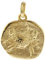 trendor Sternzeichen-Anhänger Krebs 333 Gold 16 mm Anhänger Tierkreiszeichen für Damen, Herren und Kinder, Echtgold, 08725-07