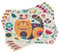 ABAKUHAUS Paisley Platzmatten, Katze und Blumen-Blatt, Waschbare Stoff Esszimmer Küche Tischdekorations Digitaldruck, Beige Orange