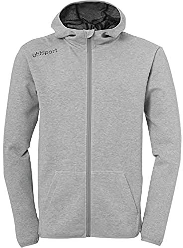 uhlsport Herren Essential Hood Jacke, Dark grau Melange, L