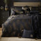 Laurence Llewelyn-Bowen Dandy Jacquard-Bettwäsche-Set, gewebt, Kingsize-Bett, Schwarz und Gold