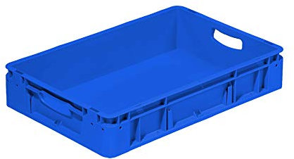 Stabile Eurobox 60x40x12cm Made in Germany | Eurobehälter in verschiedenen Höhen & Farben | Stapelbox ideal für Ordnung, Transport & Lager | Premium Qualität (120 mm, blau)