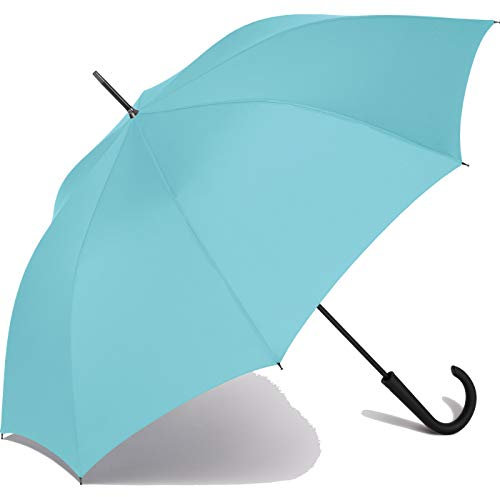 RS-Stockschirm Exklusiv sturmsicher mit Automatik Fiberglas-Streben - Aqua