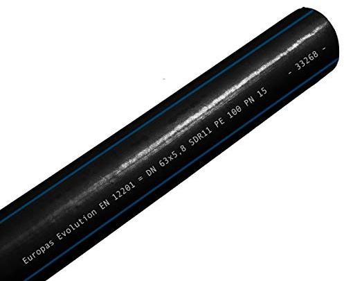 PE 100 PN16 Trinkwasserrohr 20 mm 1/2 25m für Gartenbewässerung, Wasserrohr, Schlauch, Schwarz nach DIN EN 12201 gemäß DVGW für Pool, Haus und Garten