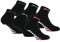 Slazenger 6 Paar Quarter socken für Damen, Höhe über dem Knöchel, Frottiereinlegesohle, ausgezeichnete Qualität aus gekämmter Baumwolle (Schwarz, 39-42)