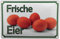 Tin Sign Blechschild 20x30 Frische Eier Küche Esszimmer Frühstücks Buffet Restaurant Hotel Gastronomie