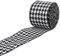 ATRBB Schwarz-weißes Hahnentritt-Band mit Drahtrand, 6,4 cm x 9,1 m (Schwarzweiß)