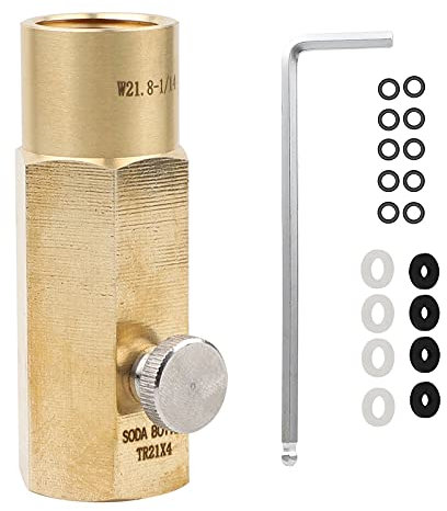 CPROSP CO2 Adapter Sodastream aus Messing, CO2 Refill Adapter für W21.8-14 Ventil CO2 Behälter, CO2 Flaschen Adapter zum Unfüllen Sodastream