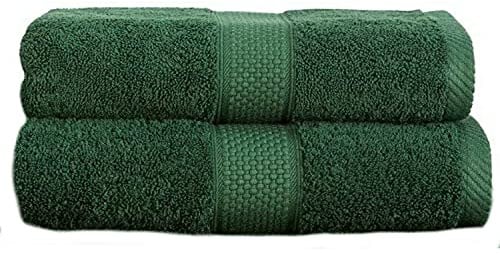 Sue Rossi Ltd 100% Turkish Cotton Guest Towels Hand Kitchen Towel Face Cloth 40 x 60 cm Pack Of 2 Twin Set (Bottle Green)