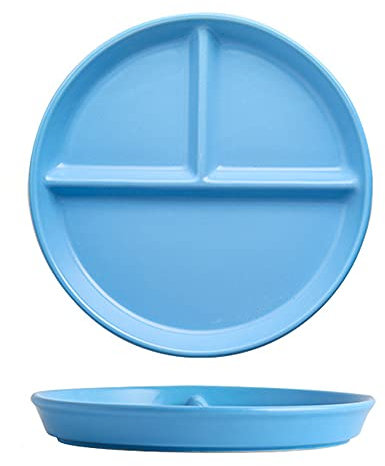 OnePine Assiettes Divisées en Céramique Assiette Compartiment Adulte diet Assiettes Plates de Table Assiettes Portions Assiettes à Salade