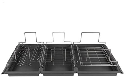 ELLETIPI 1954 I500 P090 Wizard P Porta stoviglie da Cassetto in Plastica e Acciaio Cromato per modulo 90