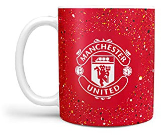 FOCO Premier League Football Manchester United Fan Paint Splatter Coffee Tea 375ml Mug