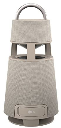 LG XBOOM 360 RP4 Omnidirectional 360˚Sound Portable Wireless Bluetooth Speaker with Mood Lighting, Up to 10 Hours Battery, Indoor/Outdoor - Beige