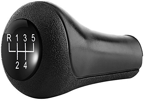 Yosoo Schaltknauf für Auto, 5 Gänge, Schalthebel, für E28 E30 E34 E36 E46 Schwarz für manuellen Schalthebel mit 5 Gängen