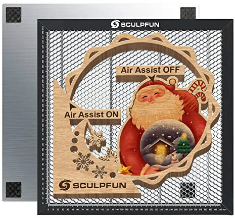 SCULPFUN Laser Honeycomb Wabentisch für laser Graviermaschine, 350x350mm Wabentisch, Honeycomb Arbeitstisch für S9 S30 Laser Cutter, Kompatibel mit die Meisten Graviermaschinen