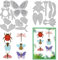 INFUNLY 6 Stück/Set Insekten-Stanzformen 3D Metall Schmetterlings-Stanzformen Libelle-Stanzformen für die Kartenherstellung Prägeschablonen-Vorlage für Heimwerker Bastelarbeiten Alben Papier