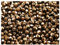 600 Stück Tschechische Facettierten Glasperlen Fire-Polished Rund 4 mm, Kristall Bronze Lüster