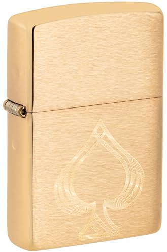Zippo Ace of Spade 60005727 Windproof Lighter Brushed Brass